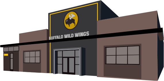 Buffalo Wild Wings restaurant illustrated