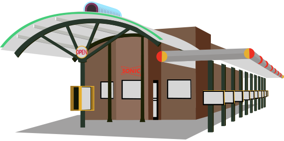 Sonic restaurant illustrated